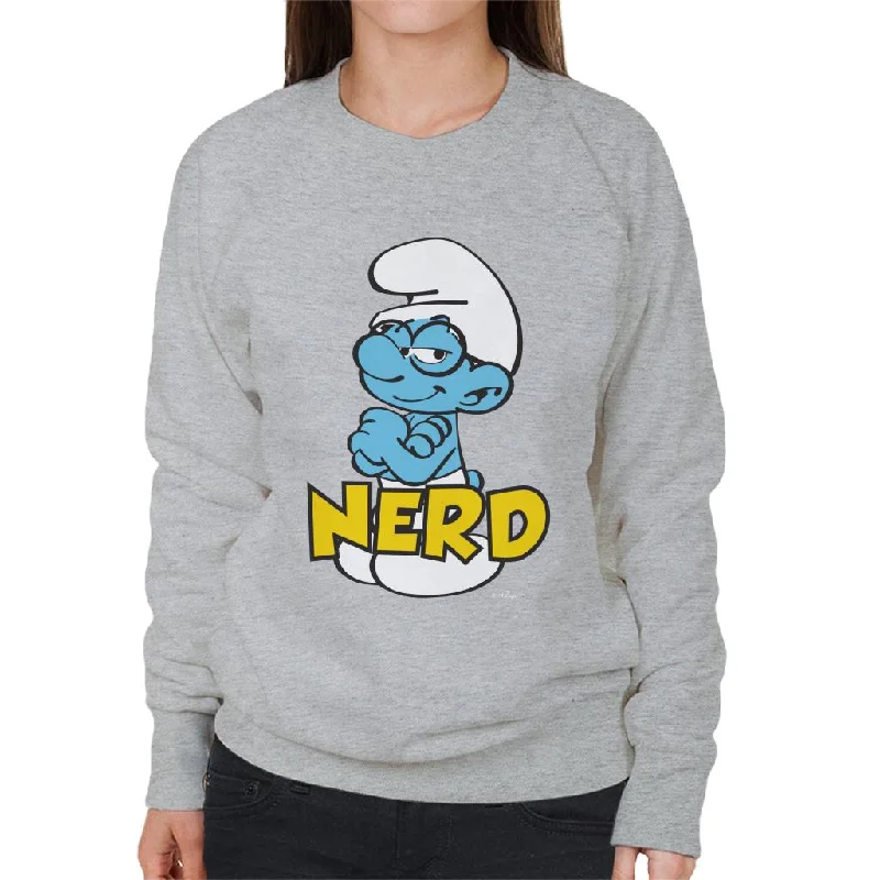 The Smurfs Nerd Women's Sweatshirt Hoodie with Longline Fit Extended Stylish