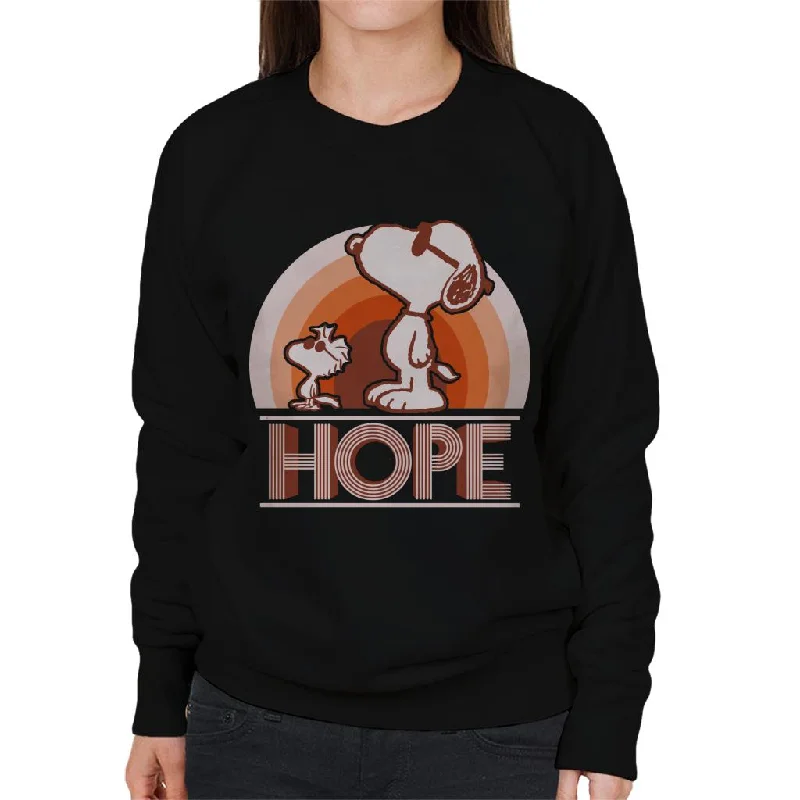 Peanuts Snoopy And Woodstock Hope Women's Sweatshirt Hoodie with Mesh Breathable Sporty
