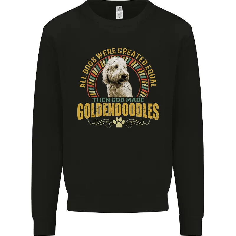A Goldendoodle Dog Mens Sweatshirt Jumper Hoodie with Velcro Closure Adjustable Secure A Goldendoodle Dog Mens Sweatshirt Jumper Hoodie with Velcro Closure Adjustable Secure