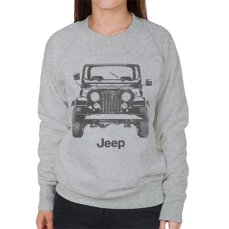Jeep Classic Front View Women's Sweatshirt Hoodie with Logo Branding Identity