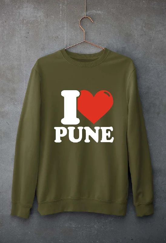 I Love Pune Unisex Sweatshirt for Men/Women Hoodie with Strings Custom Fit Adjustable I Love Pune Unisex Sweatshirt for Men/Women Hoodie with Strings Custom Fit Adjustable