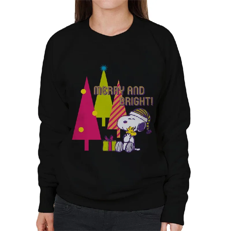 Peanuts Christmas Festive Hug Merry And Bright Women's Sweatshirt Hoodie with Velcro Closure Adjustable Secure Peanuts Christmas Festive Hug Merry And Bright Women's Sweatshirt Hoodie with Velcro Closure Adjustable Secure
