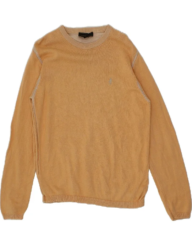 MARLBORO CLASSICS Mens Boat Neck Jumper Sweater Large Orange Cotton Elasticated Padded Insulated MARLBORO CLASSICS Mens Boat Neck Jumper Sweater Large Orange Cotton Elasticated Padded Insulated