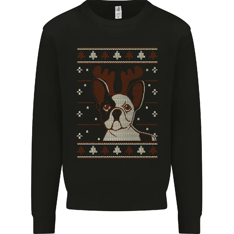 A Funny Christmas Pug Mens Sweatshirt Jumper Hoodie with Pocket Utility Practical