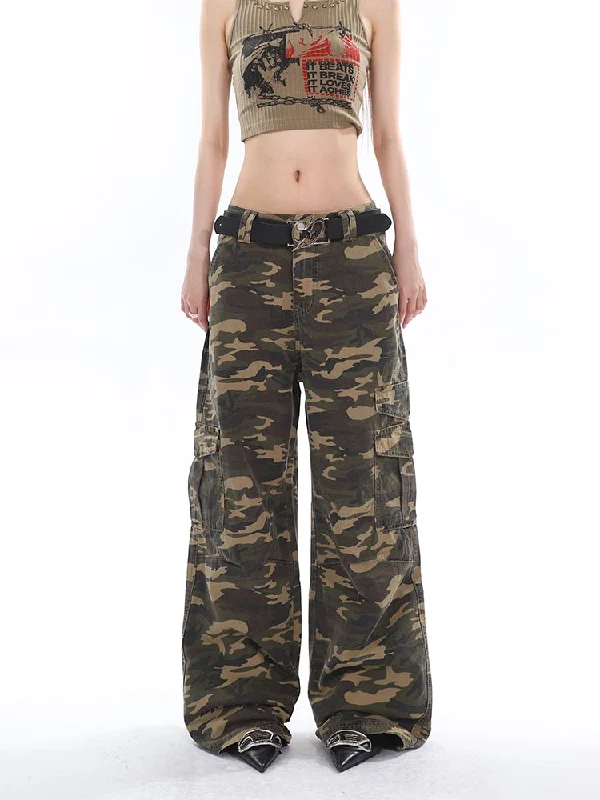 Dion Denim Army Green Camouflage Mind Waist Straight Leg Multi-Pocket Jeans Pants Stylish Acid-Wash Jeans Dion Denim Army Green Camouflage Mind Waist Straight Leg Multi-Pocket Jeans Pants Stylish Acid-Wash Jeans