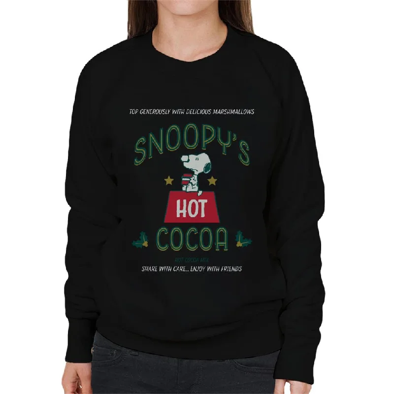 Peanuts Christmas Snoopy's Hot Cocoa Women's Sweatshirt Hoodie with Oversized Fit Loose Comfortable Peanuts Christmas Snoopy's Hot Cocoa Women's Sweatshirt Hoodie with Oversized Fit Loose Comfortable