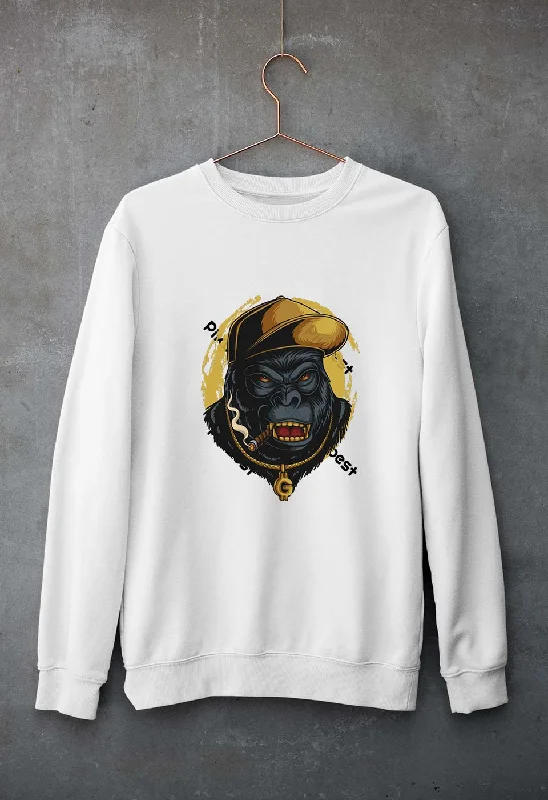 Hip Hop Gorilla Unisex Sweatshirt for Men/Women Hoodie with Slim Fit Tailored Modern Hip Hop Gorilla Unisex Sweatshirt for Men/Women Hoodie with Slim Fit Tailored Modern