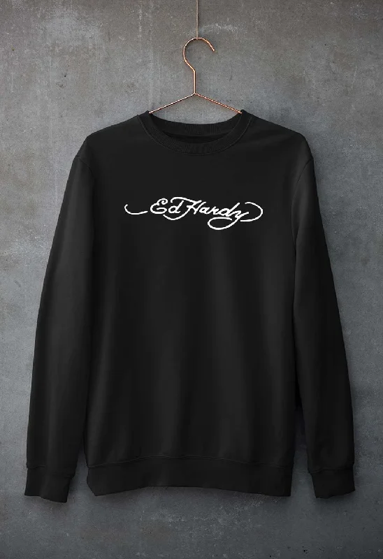 Ed Hardy Unisex Sweatshirt for Men/Women Hoodie with Raglan Sleeves Sporty Comfortable Ed Hardy Unisex Sweatshirt for Men/Women Hoodie with Raglan Sleeves Sporty Comfortable