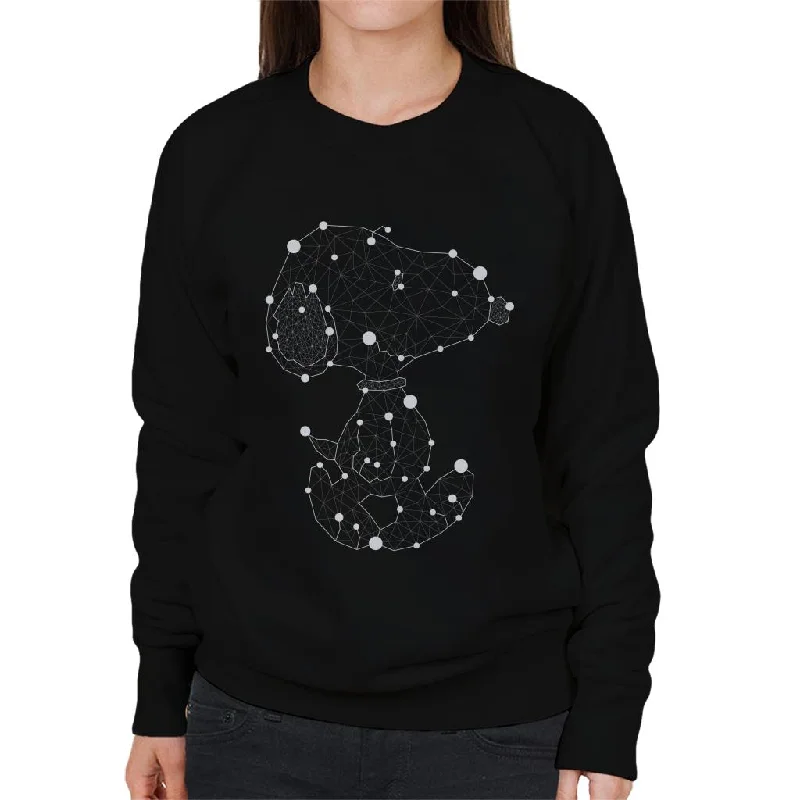 Peanuts Geometric Snoopy Women's Sweatshirt Hoodie Dress Longline Feminine