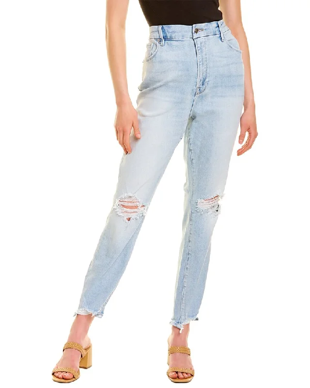 Good American Good Waist Blue Skinny Jean Stylish High-Rise Mom Jeans