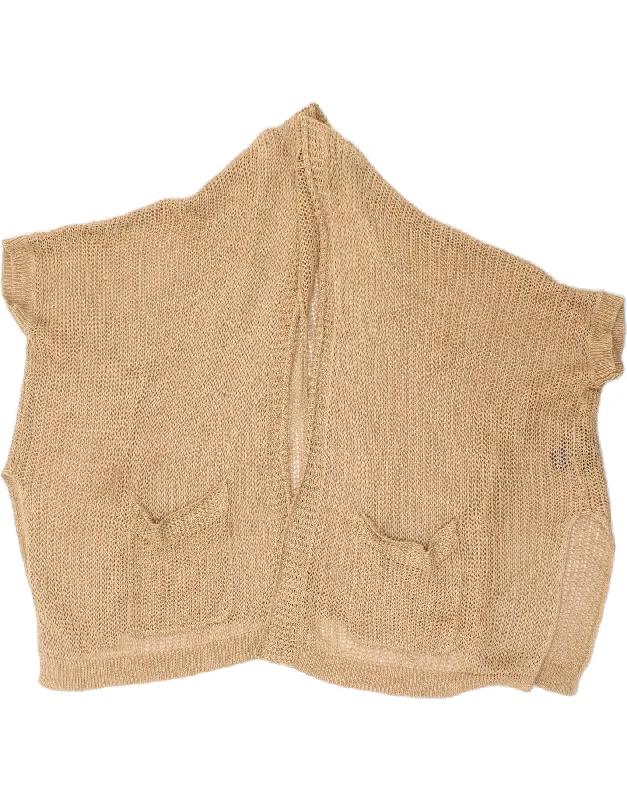 POLO RALPH LAUREN Womens Short Sleeve Cardigan Sweater UK 10 Small Beige Welt Pockets Slit Pockets Flap Pockets POLO RALPH LAUREN Womens Short Sleeve Cardigan Sweater UK 10 Small Beige Welt Pockets Slit Pockets Flap Pockets