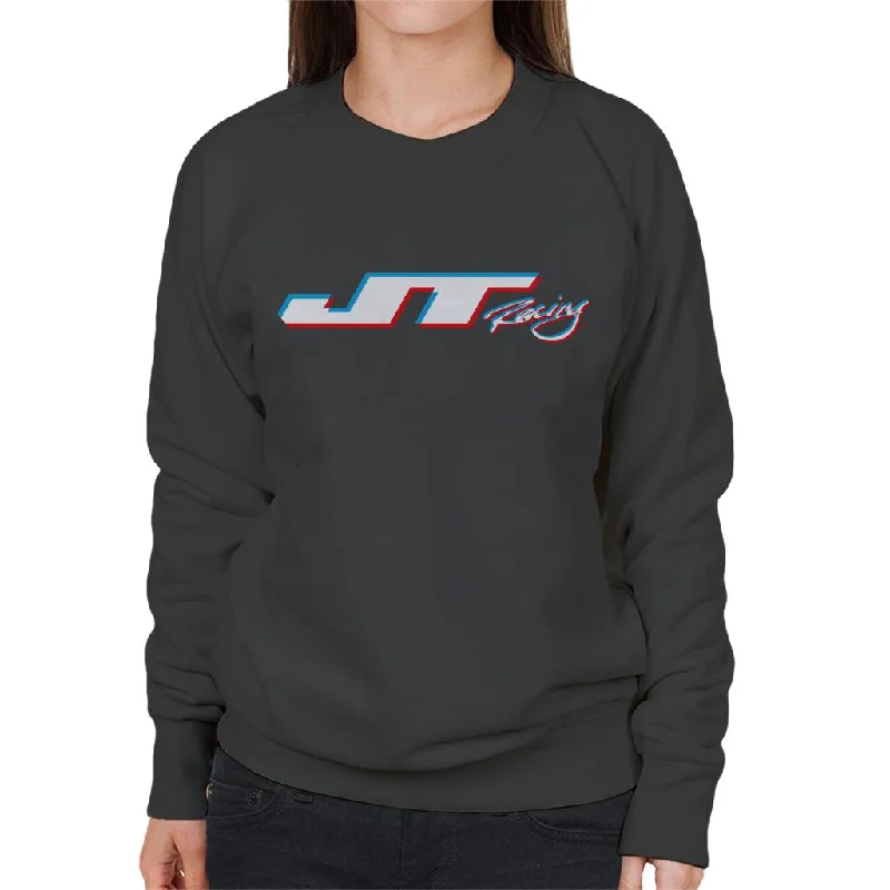 JT Racing 3D Logo Women's Sweatshirt Hoodie Crop Top Short Trendy