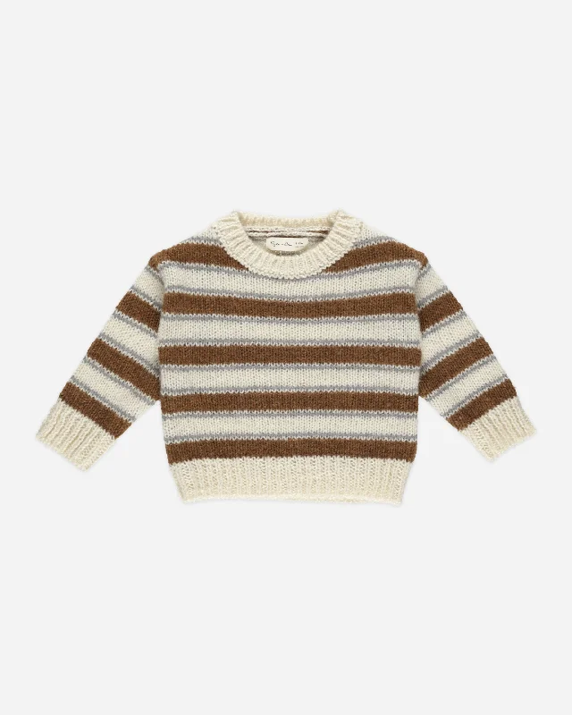 Aspen Sweater || Saddle Stripe Modern Contemporary Chic