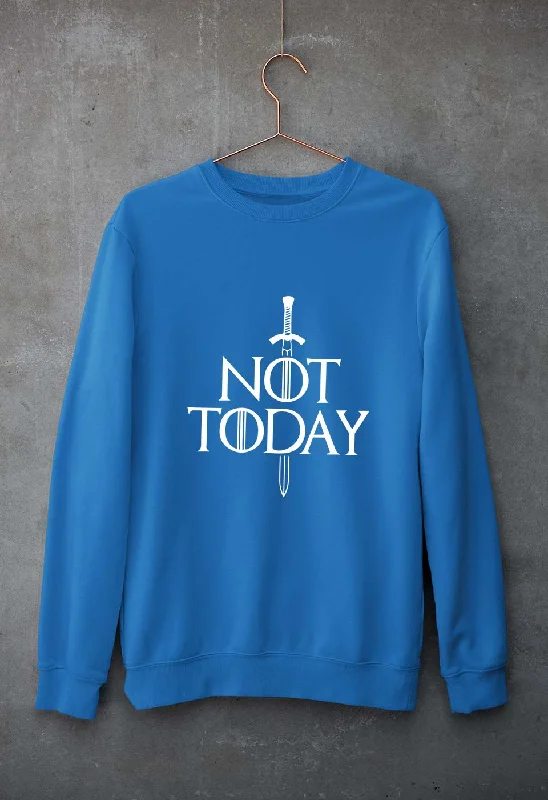 Not Today (GOT) Unisex Sweatshirt for Men/Women Hoodie with Hem Contrast Bold Stylish