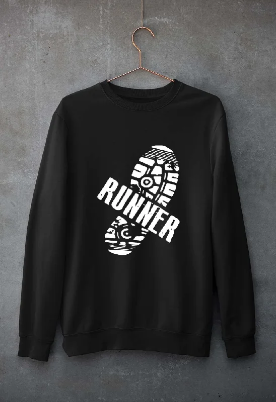 Runner Running Unisex Sweatshirt for Men/Women Hoodie with Hem Lace Feminine Delicate