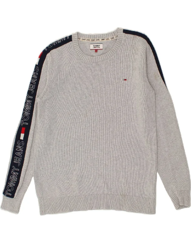 TOMMY HILFIGER Womens Boat Neck Jumper Sweater UK 16 Large Grey Stylish Fashionable Trendy TOMMY HILFIGER Womens Boat Neck Jumper Sweater UK 16 Large Grey Stylish Fashionable Trendy