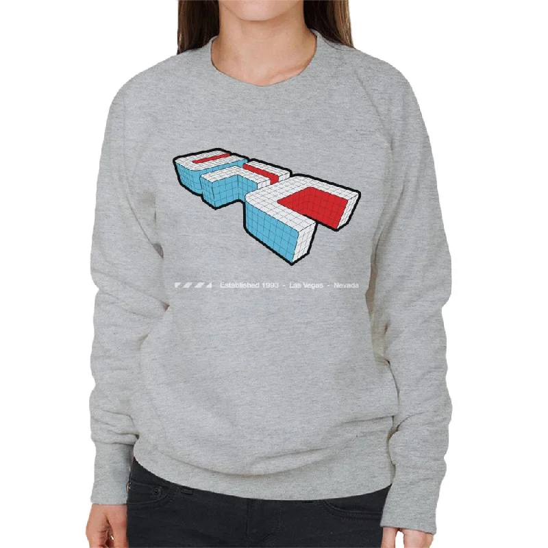 UFC Isometric 3D Logo White Text Women's Sweatshirt Hoodie with Full-Zip Functional Layering