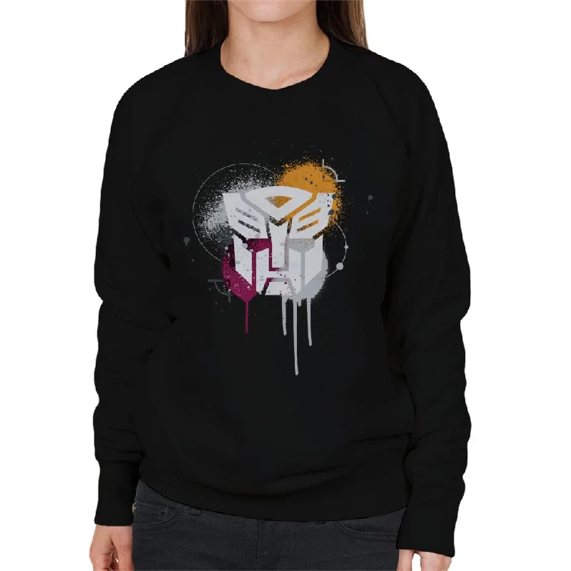 Transformers Autobots Classic Spray Paint Logo Women's Sweatshirt Hoodie with Turtle Neck Cozy Winter