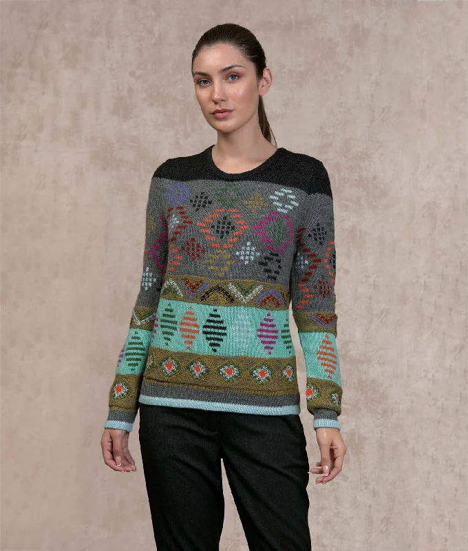 Diadema Intarsia Sweater High Neck Crew Neck V-Neck