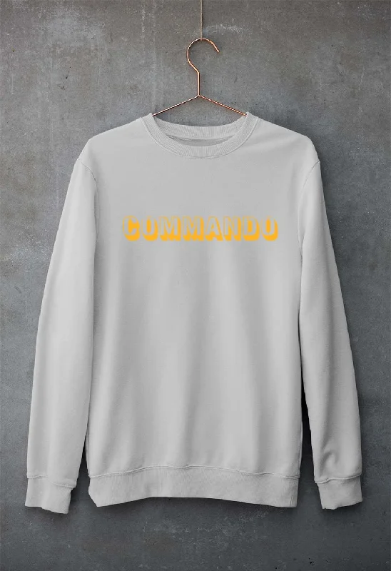 Commando Unisex Sweatshirt for Men/Women Hoodie with Zipper Placket Modern Functional Commando Unisex Sweatshirt for Men/Women Hoodie with Zipper Placket Modern Functional