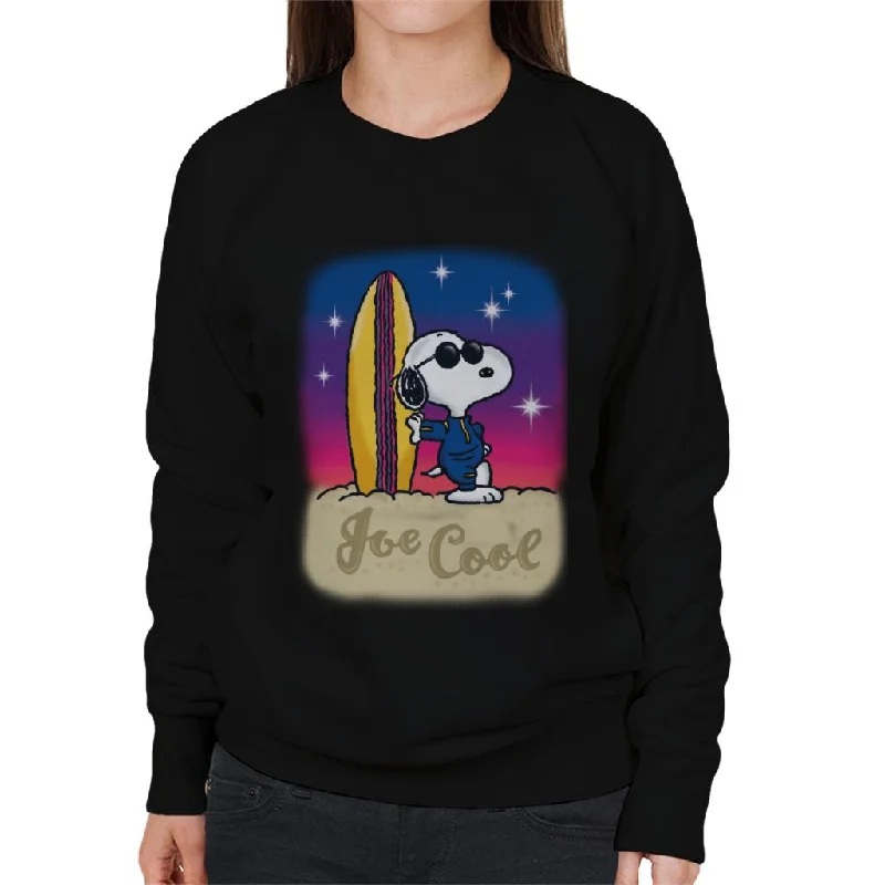 Peanuts Snoopy Cool Sunglass Surfer Women's Sweatshirt Cotton Hoodie Fleece Lining Warmth Peanuts Snoopy Cool Sunglass Surfer Women's Sweatshirt Cotton Hoodie Fleece Lining Warmth