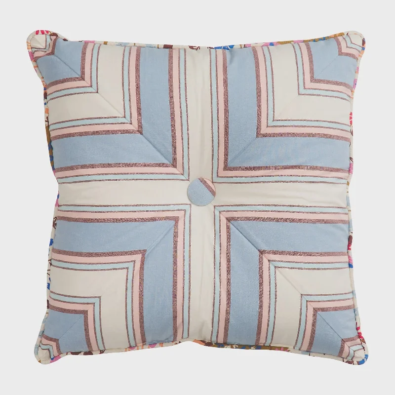 Sage and Clare Samode Stripe Cushion - Blue Jean Fashionable Button-Front Jeans