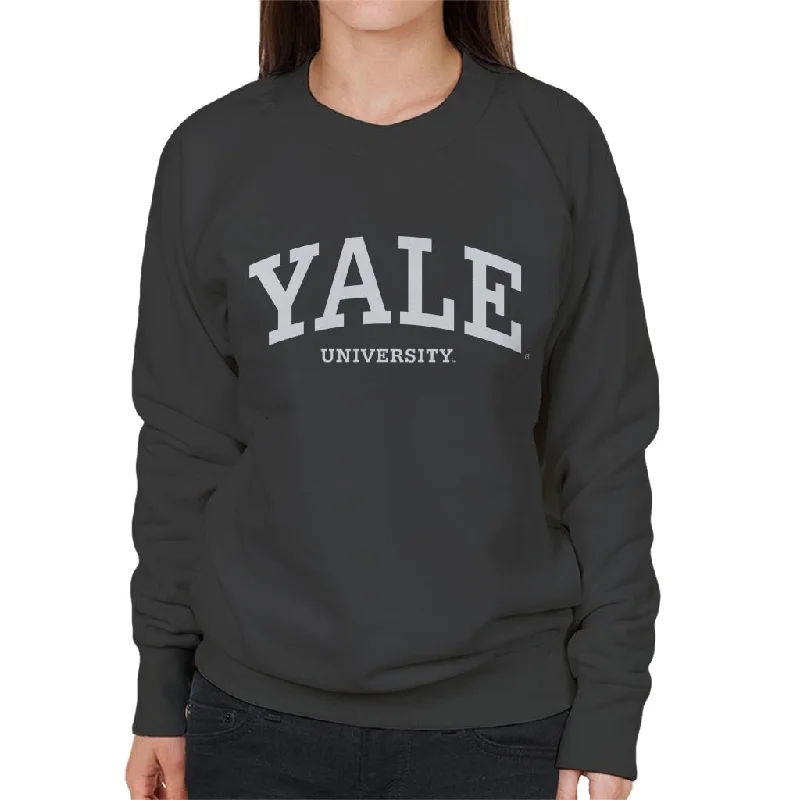 Yale University White Logo Women's Sweatshirt Cotton Hoodie Fleece Lining Warmth