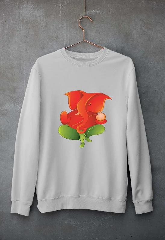 Ganpati JI(Ganesh) Unisex Sweatshirt for Men/Women Hoodie with Zipper Placket Modern Functional