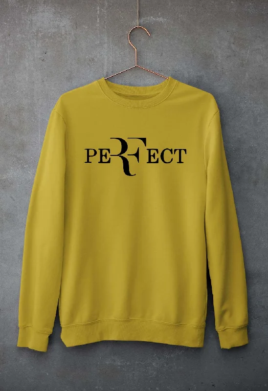 Roger Federer Perfect Unisex Sweatshirt for Men/Women Hoodie with High Neck Warm Protective Roger Federer Perfect Unisex Sweatshirt for Men/Women Hoodie with High Neck Warm Protective