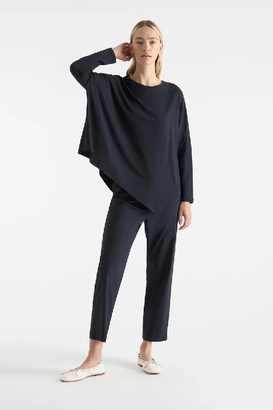 Geo Sweater in French Navy F01 8469 by MELA PURDIE Tailored Straight A-Line