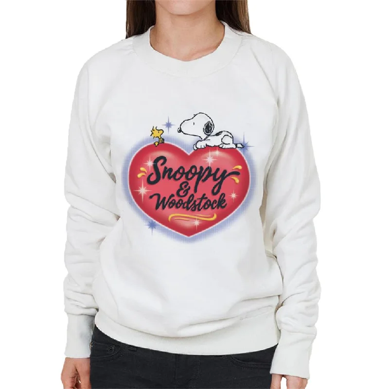 Peanuts Snoopy Woodstock Love Heart Women's Sweatshirt Hooded Sweatshirt Casual Wear Street Style Peanuts Snoopy Woodstock Love Heart Women's Sweatshirt Hooded Sweatshirt Casual Wear Street Style