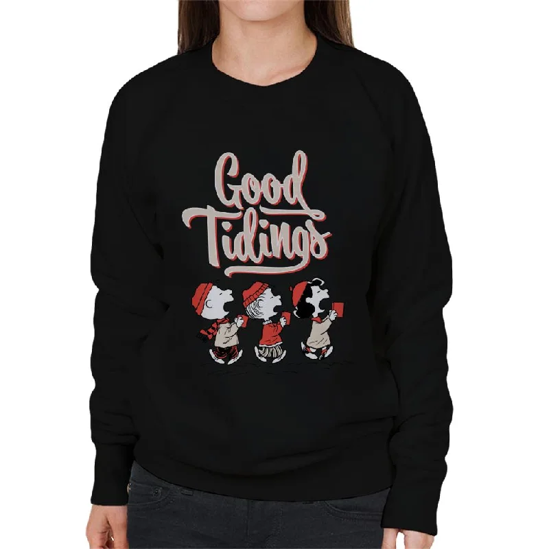 Peanuts Christmas Good Tidings Women's Sweatshirt Hoodie with Reflective Safety Nightwear Peanuts Christmas Good Tidings Women's Sweatshirt Hoodie with Reflective Safety Nightwear