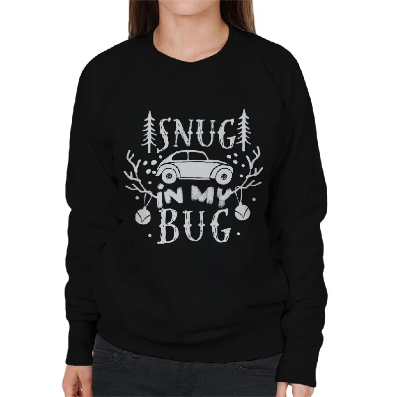 Volkswagen Christmas Antler Snug In My Bug Women's Sweatshirt Hoodie with Lining Warm Insulated