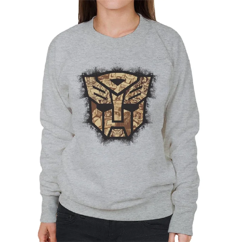 Transformers Autobots Icon Comic Women's Sweatshirt Hoodie with Velcro Closure Adjustable Secure