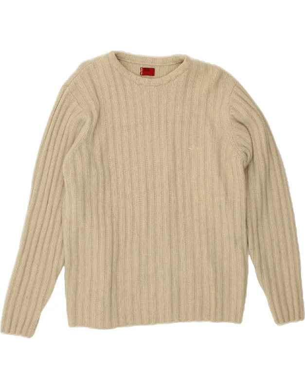 LEVI'S Mens Boat Neck Jumper Sweater Medium Beige Nylon Fabric Polyester Fabric Spandex Fabric LEVI'S Mens Boat Neck Jumper Sweater Medium Beige Nylon Fabric Polyester Fabric Spandex Fabric