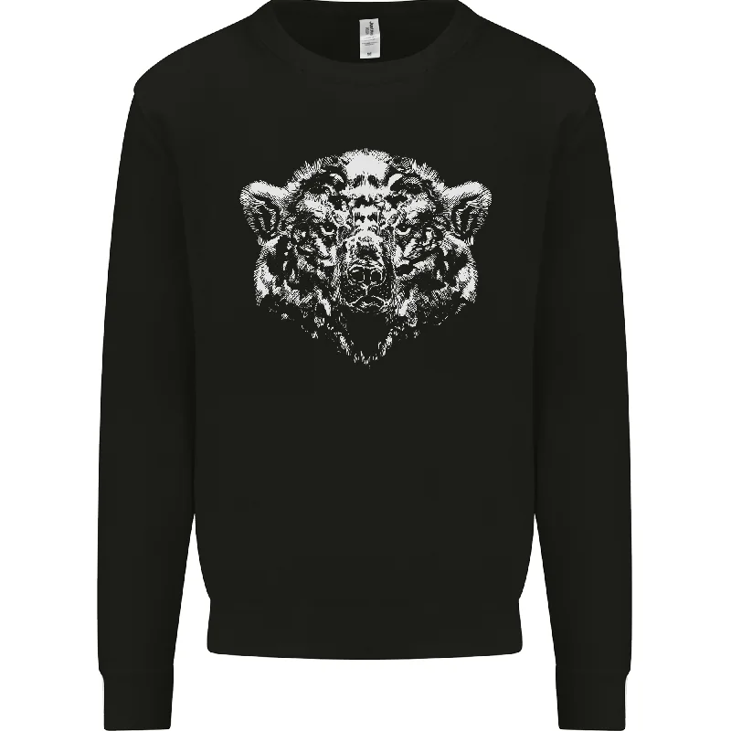 A Grizzly Polar Bear Mens Sweatshirt Jumper Hoodie with Hem Drawcord Adjustable Customizable A Grizzly Polar Bear Mens Sweatshirt Jumper Hoodie with Hem Drawcord Adjustable Customizable