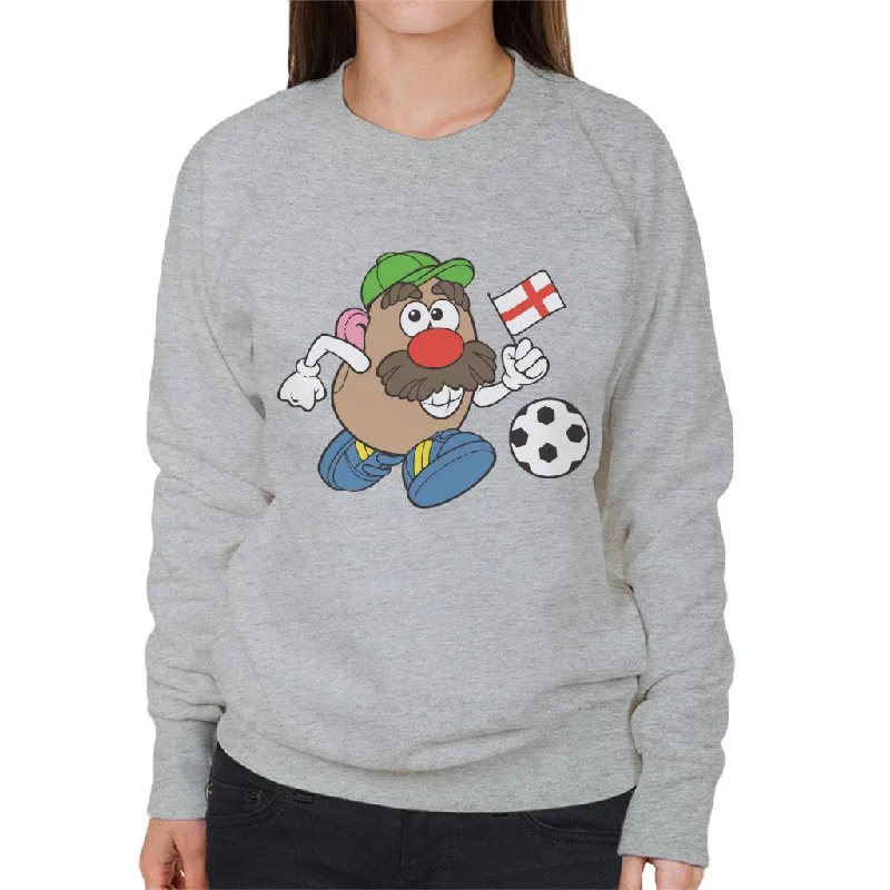 Mr Potato Head Football Dribble Women's Sweatshirt Hoodie with Hem Elastic Stretchable Comfortable