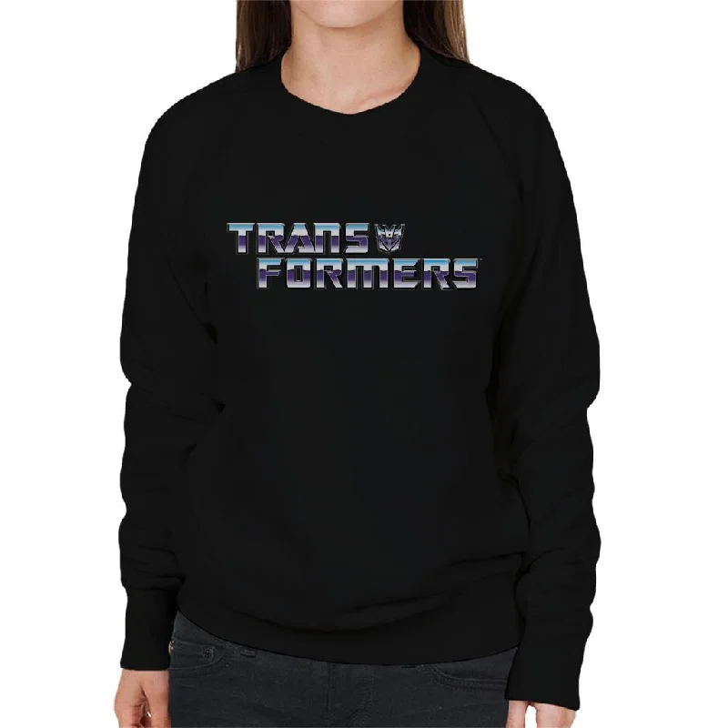 Transformers Decepticon Purple Logo Women's Sweatshirt Hoodie with Neon Bright Vibrant