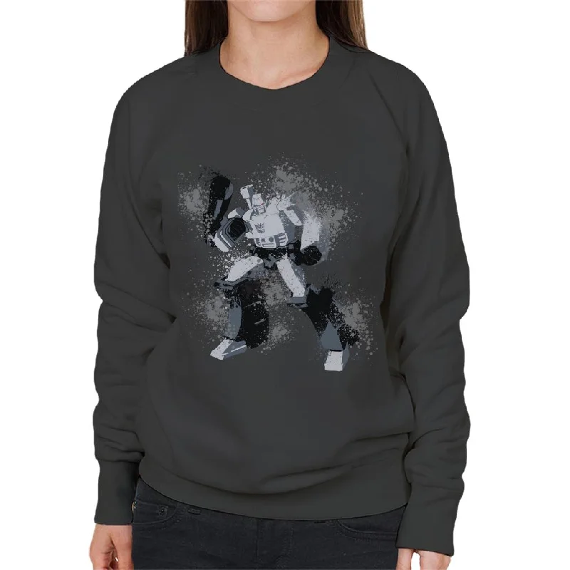 Transformers Decepticons Megatron Splatter Women's Sweatshirt Hoodie with Hem Lace Feminine Delicate