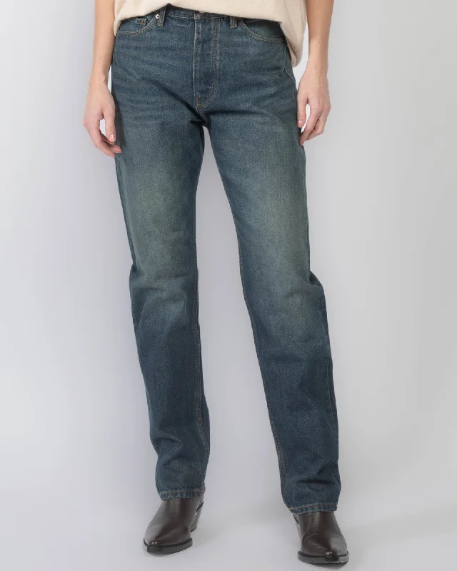 Tapered Jeans Fashionable Frayed Hem Denim