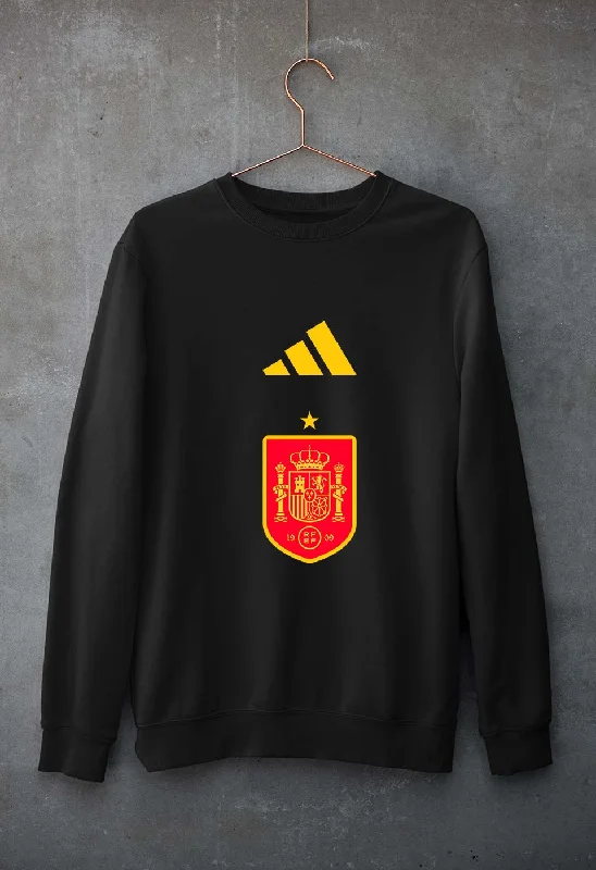 Spain Football Unisex Sweatshirt for Men/Women Hoodie with Back Slit Movement Comfort Spain Football Unisex Sweatshirt for Men/Women Hoodie with Back Slit Movement Comfort