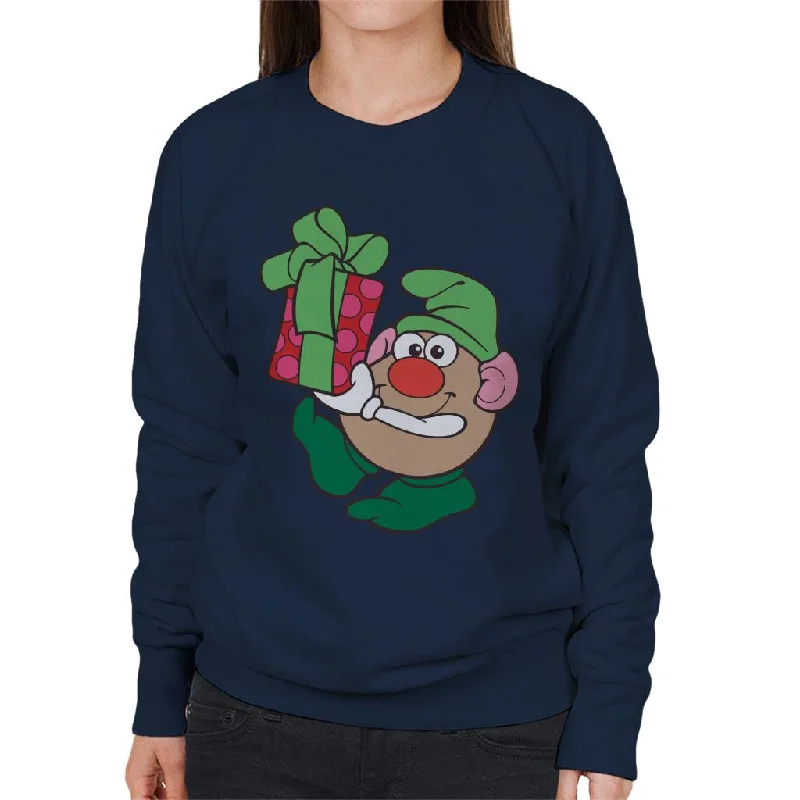 Mr Potato Head Christmas Festive Elf Women's Sweatshirt Hoodie with Turtle Neck Cozy Winter