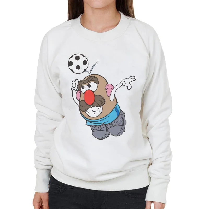 Mr Potato Head Football Header Women's Sweatshirt Hoodie with High-Low Hem Asymmetrical Trendy
