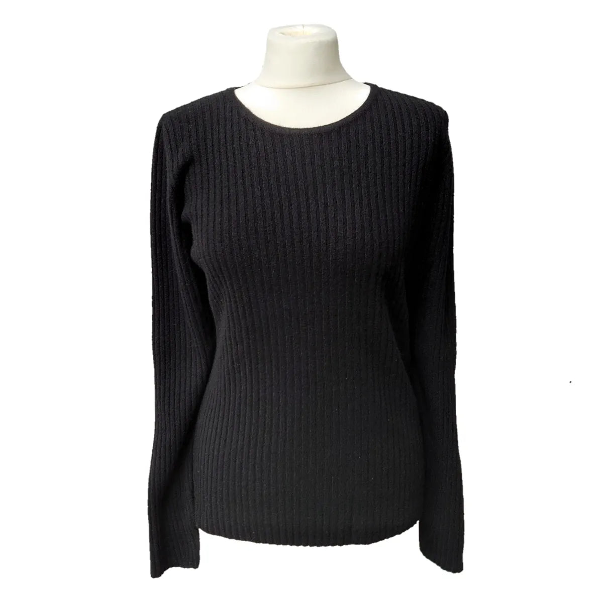 Cashmere Long Ribbed Round Neck Jumper Terry Blend Velvet Blend Canvas Blend