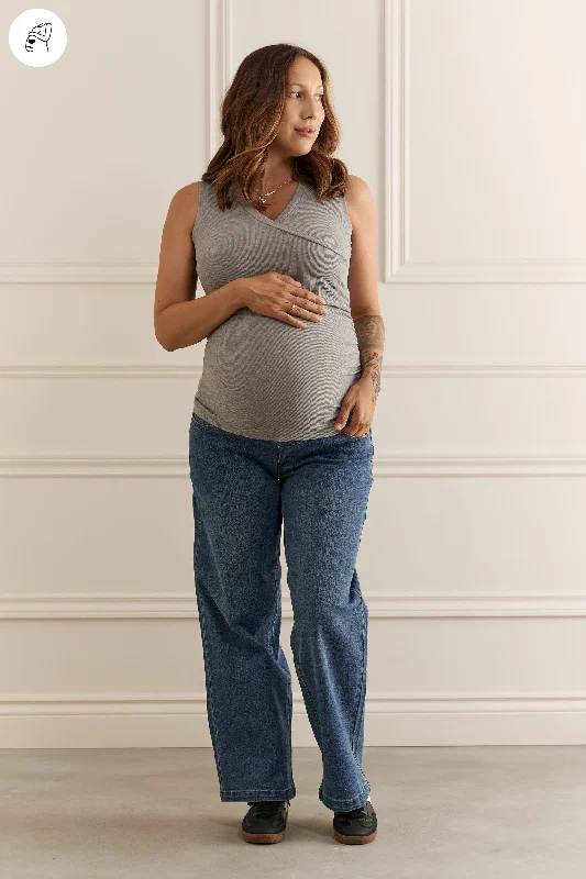 Jeans jambe large maternité - MO0017 Fashionable Mom Jeans