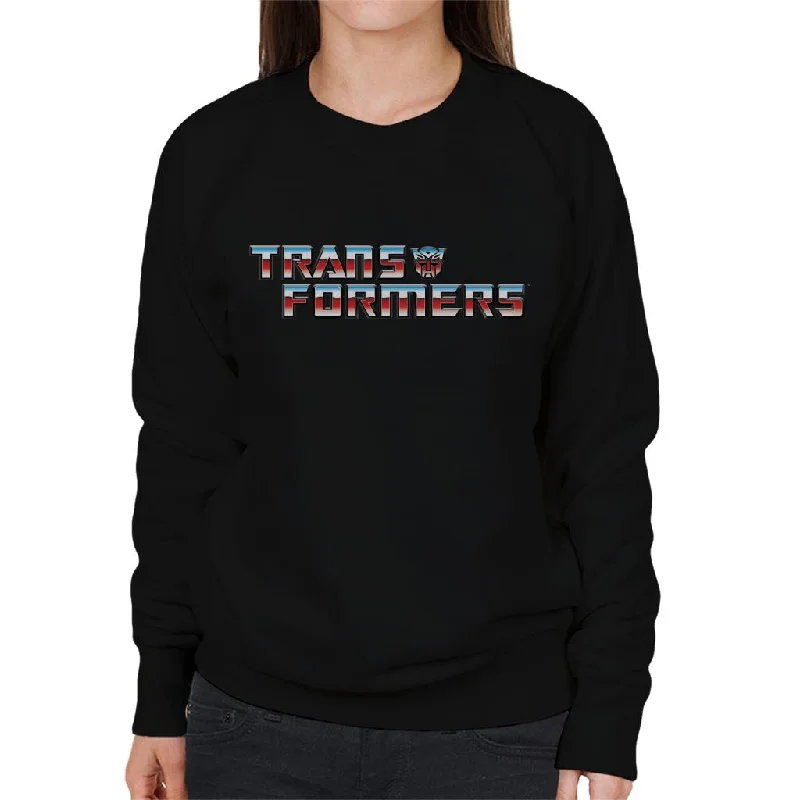 Transformers Classic Logo Women's Sweatshirt Zip Hoodie Drawstring Kangaroo Pocket