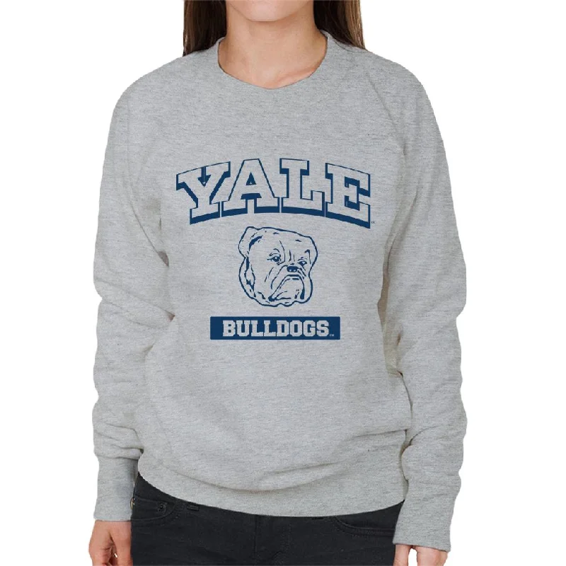 Yale University Blue Bulldogs Women's Sweatshirt Hoodie with Hem Elastic Stretchable Comfortable