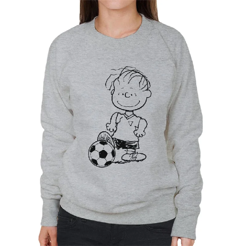 Peanuts Football Linus Van Pelt Skills Women's Sweatshirt Hoodie with V-Neck Classic Versatile Peanuts Football Linus Van Pelt Skills Women's Sweatshirt Hoodie with V-Neck Classic Versatile