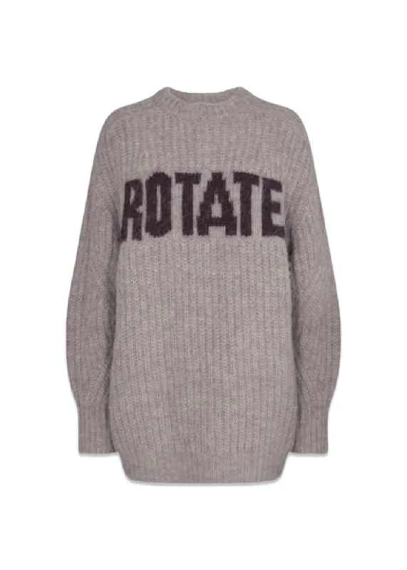 Knitted Logo Sweater - Atmosphere Thin Thick Dense