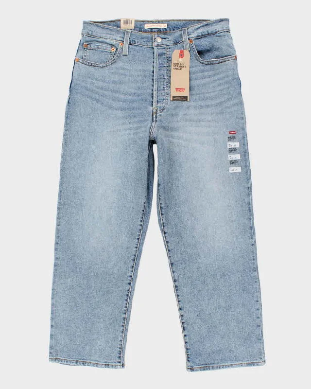 Vintage Women's Ribcage Straight Ankle Levi's Jeans - W34 L27 Trendy Wide-Leg High-Waist Denim Vintage Women's Ribcage Straight Ankle Levi's Jeans - W34 L27 Trendy Wide-Leg High-Waist Denim